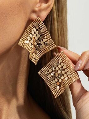 Veloura Gold Mosaic Earrings